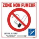 Panneau PVC Cigarette Barrée + Zone Non Fumeur + décret 200 x 200mm