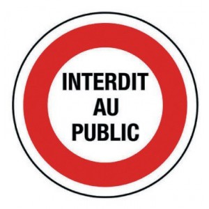 Panneau PVC Interdit Au Public Diamètre 300mm