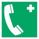 Panneau PVC Téléphone de Secours 200 x 200mm