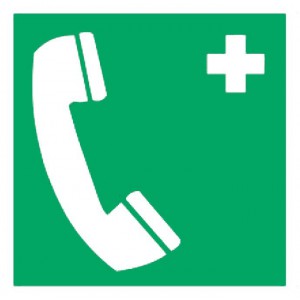 Panneau PVC Téléphone de Secours 200 x 200mm