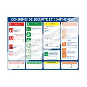 Consigne de sécurité et confinement