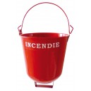 Seau incendie à fond rond avec support