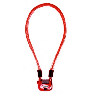 Câble Master Lock 8213EURDPRO de couleur rouge