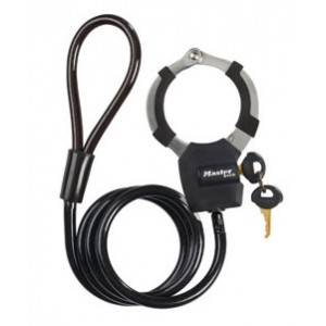Menottes avec câble pour vélo  Master Lock 8275EURDPRO de couleur noire