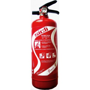 Extincteur à poudre ABC 2 Kg Sicli Géode 2