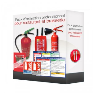 Pack d'extinction professionnel pour restaurant et brasserie
