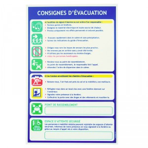 Consignes évacuation
