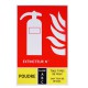 Panneau extincteur 125x190mm classe ABC