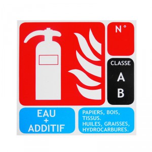 Panneau extincteur 100x100mm classe AB