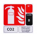 Panneau extincteur 100x100mm classe B