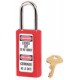 Cadenas de consignation Master Lock 411 de couleur rouge
