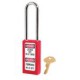 Cadenas de consignation Master Lock 411LT de couleur rouge