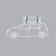 Sangle  Master Lock Eco 4369EURDAT sur toit de voiture