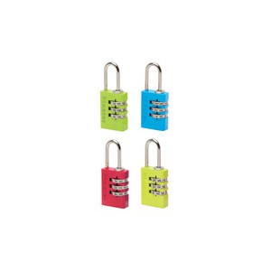 Cadenas Master Lock 7620EURDCOL  de couleurs verte, bleue, rouge et jaune