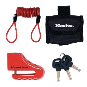 Bloc disque Master Lock 8304EURDPS avec corde de rappel et sac de transport