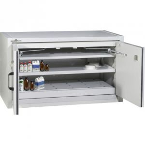 Armoire forte pour produits dangereux Hartmann Chimie Protect 95 capacité 19 litres ignifuge 30 minutes avec serrure à clé