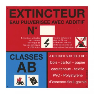 Panneau PVC Classe de Feu AB 200 x 200mm