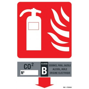 Panneau Extincteur Classe de Feu B 200 x 300mm