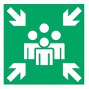 Panneau PVC Point de Rassemblement 200 x 200mm