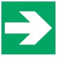 Panneau d'évacuation PVC Flèche Directionnelle Droite 200 x 200mm