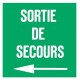 Panneau Sortie de Secours plexiglas Flèche Gauche 100 x 100mm